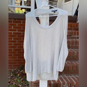 Express High Low Open Back Viscose/Cotton Sweater With Adjustable Tie Medium